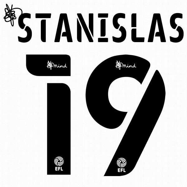 BOURNEMOUTH 2020 2021 OFFICIAL STANISLAS 19 ELMS 3RD PLAYER SIZE NAME SET