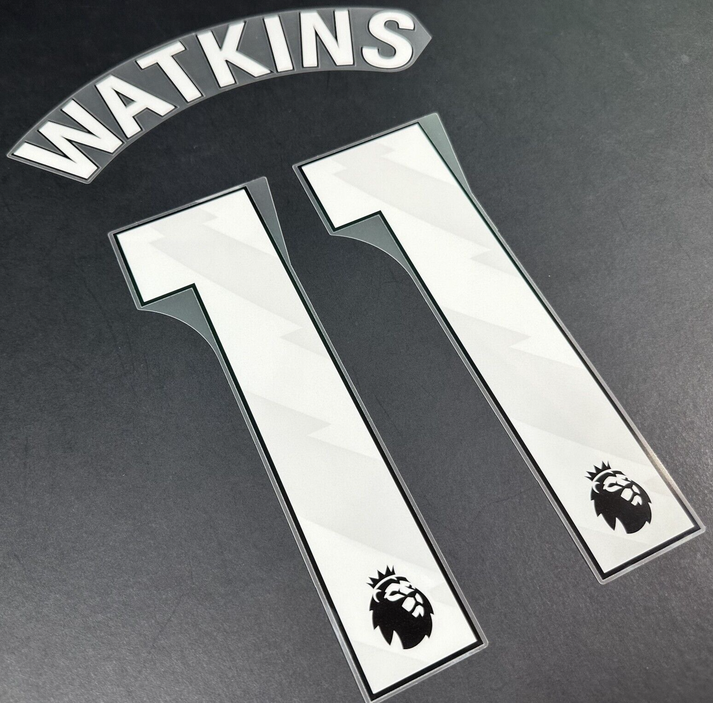 ASTON VILLA 23-25 WATKINS 11 OFFICIAL AVERY DENNISON WHITE PLAYER SIZE NAME SET