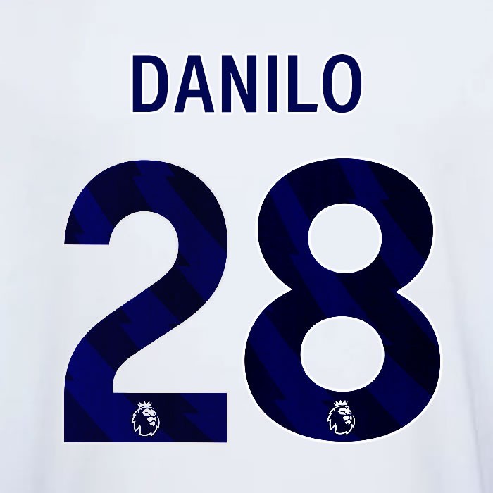 2023 2024 OFFICIAL NOTTINGHAM DANILO 28 BLUE AWAY PLAYER SIZE NAMESET