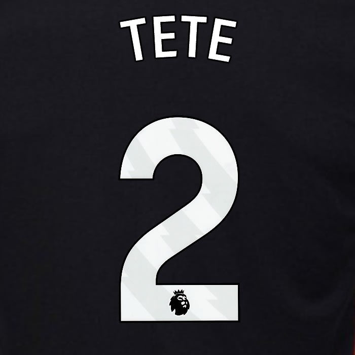 2024 2025 OFFICIAL FULHAM TETE 2 WHITE AWAY PLAYER SIZE NAMESET