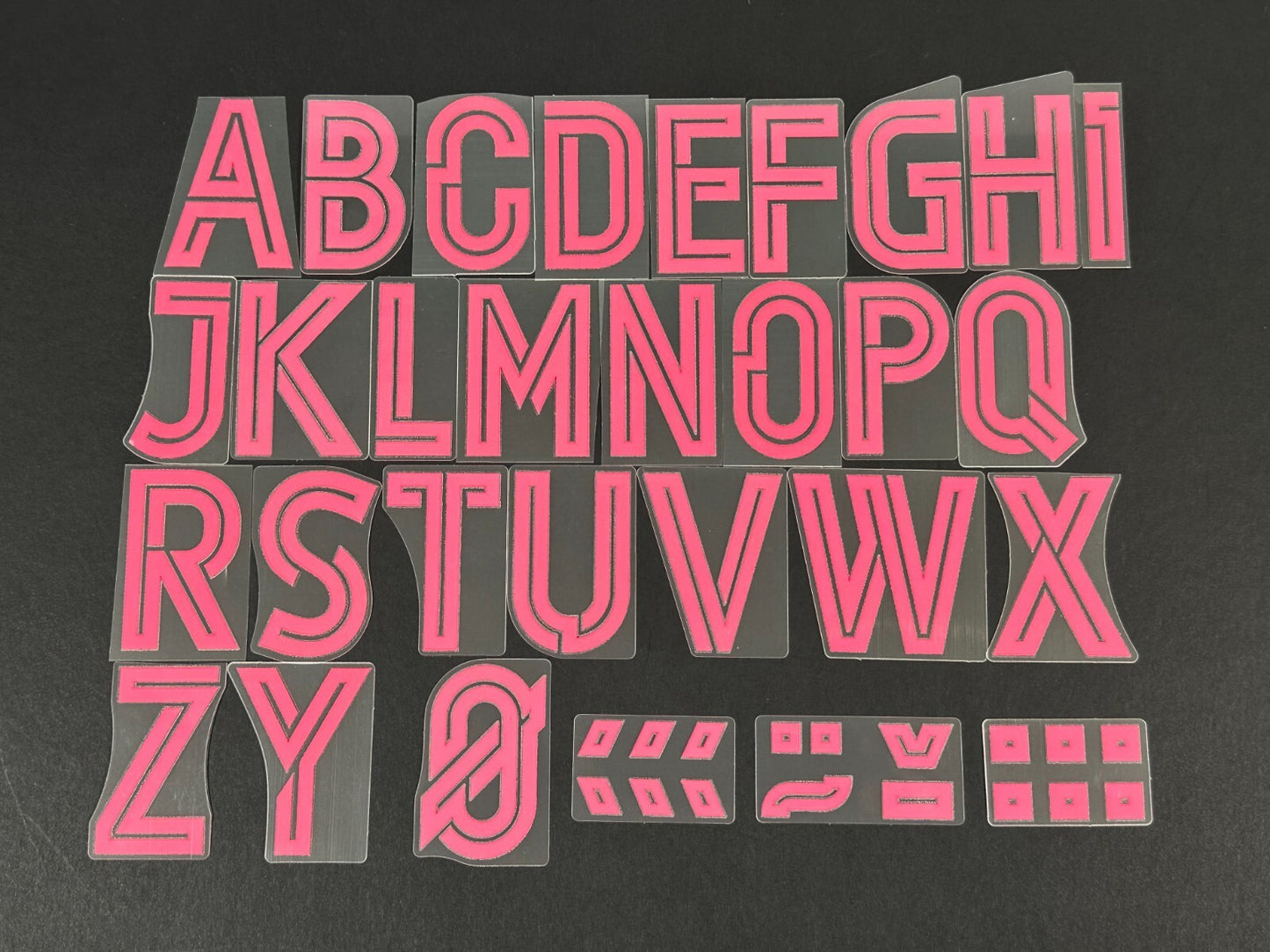 2020 2021 OFFICIAL AVERY DENNISON REAL MADRID 3RD PINK PLAYER SIZE LETTERS