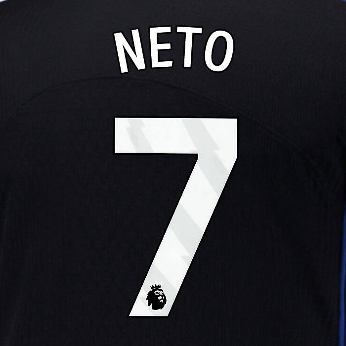 2025 2026 OFFICIAL CHELSEA NETO 7 WHITE 3RD PLAYER SIZE NAMESET