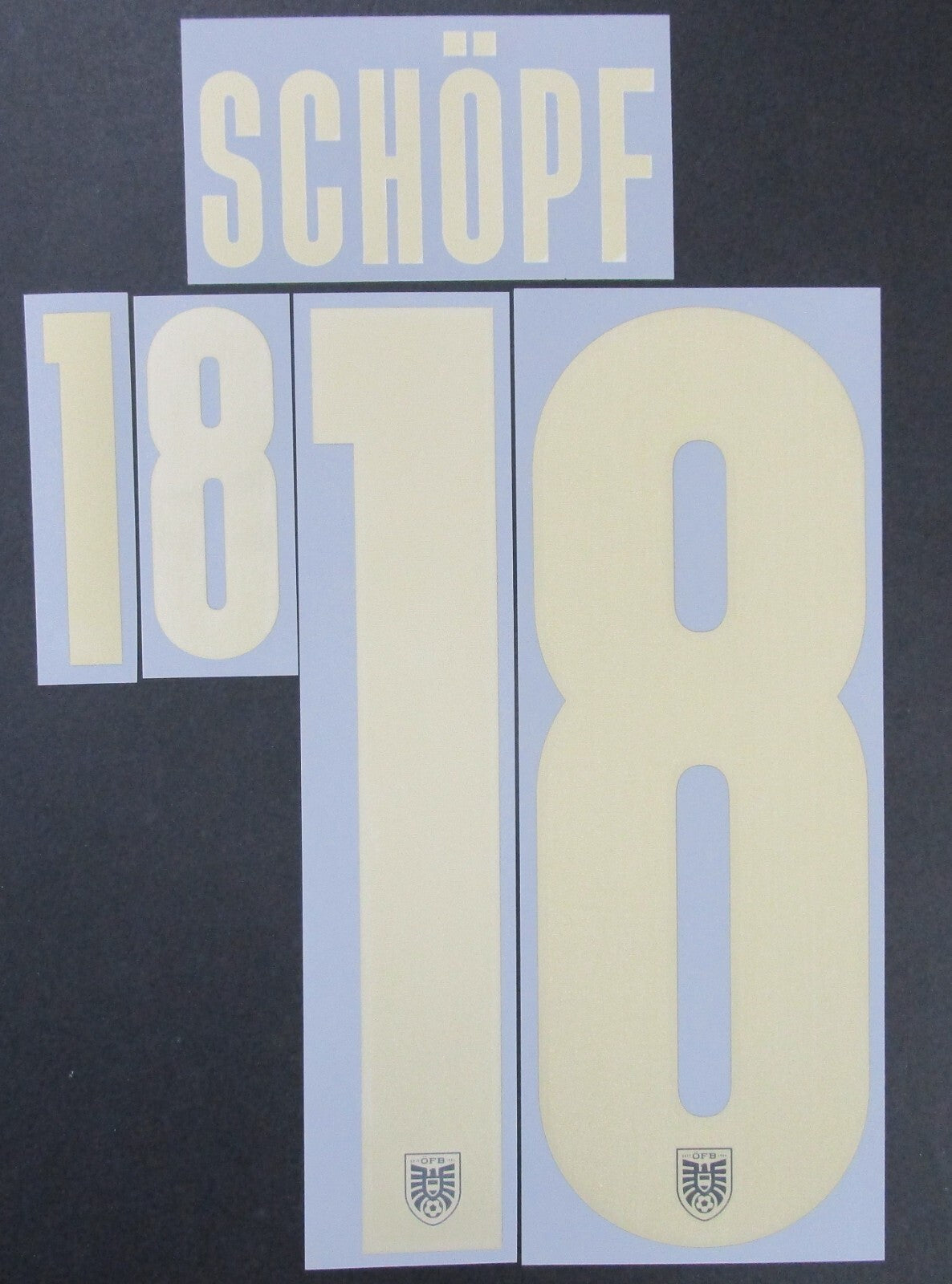 AUSTRIA 2020 2021 OFFICIAL SCHOPF 18 AWAY PLAYER SIZE NAMESET