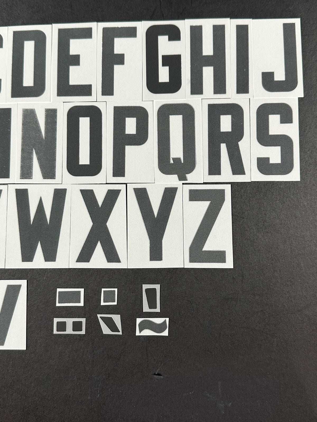 2024 2025 OFFICIAL ELMS UK SCOTTISH SPFL BLACK PLAYER SIZE LETTERS