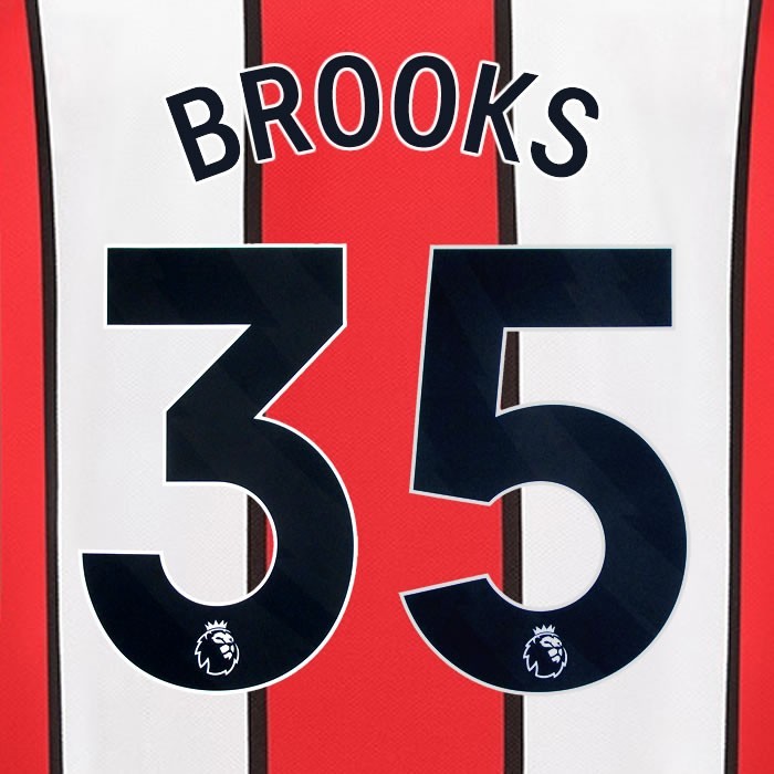 2023 2024 SHEFFIELD UNITED OFFICIAL BROOKS 35 BLACK HOME PLAYER SIZE NAMESET
