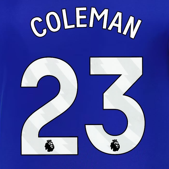 2024 2025 EVERTON COLEMAN 23 OFFICIAL WHITE HOME PLAYER SIZE NAMESET