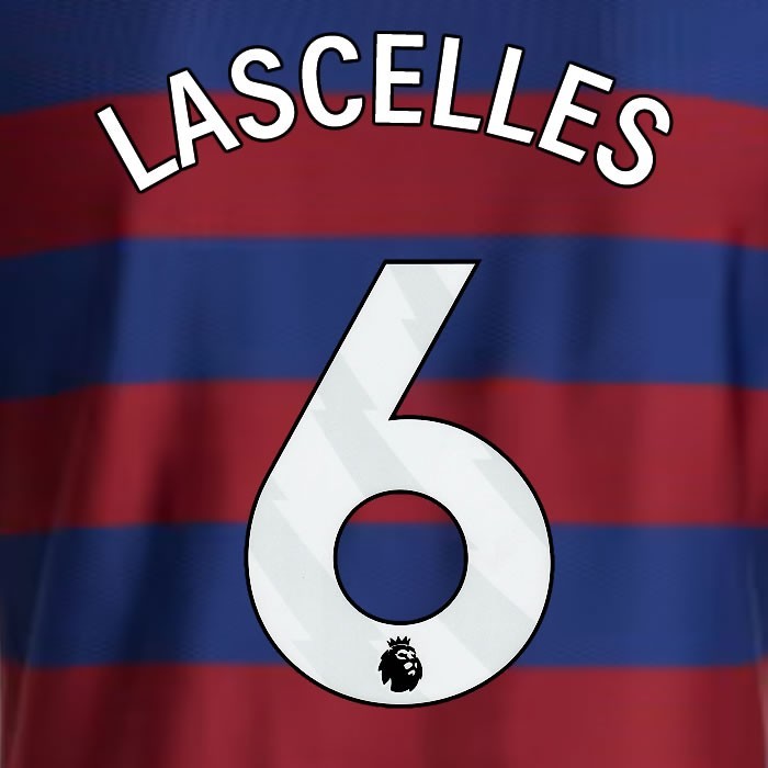 2024 2025 NEWCASTLE LASCELLES 6 OFFICIAL WHITE AWAY PLAYER SIZE NAME SET