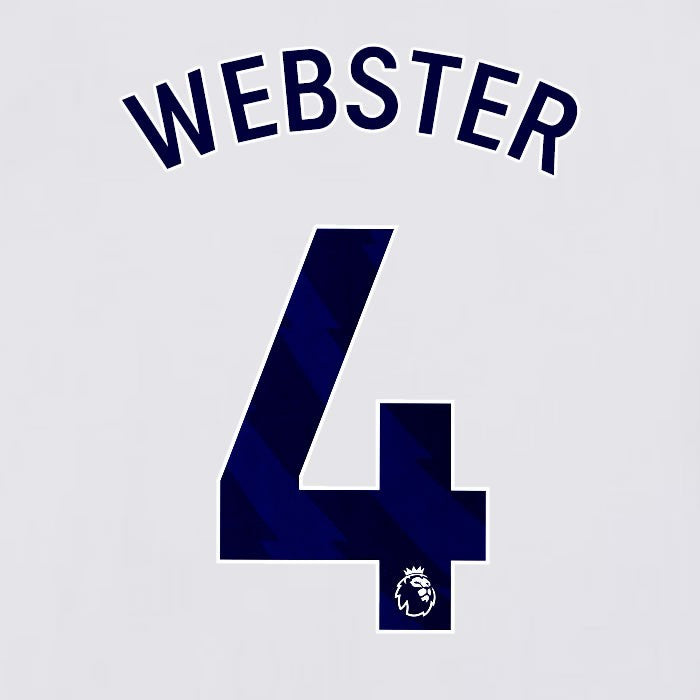 2023 2024 BRIGHTON WEBSTER 4 OFFICIAL BLUE HOME PLAYER SIZE NAME SET