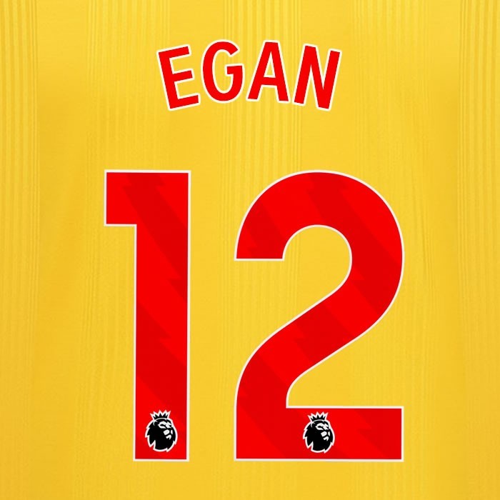 2023 2024 SHEFFIELD UNITED OFFICIAL EGAN 12 RED AWAY PLAYER SIZE NAMESET