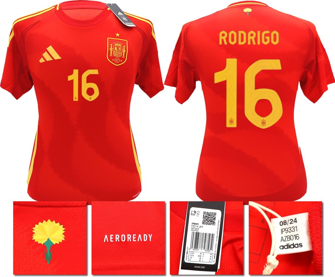 BNWT 2024 2025 SPAIN ADIDAS HOME SHIRT RODRIGO 16 MEN'S
