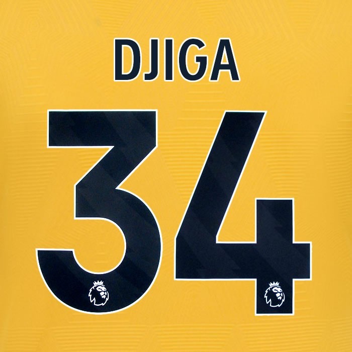 2024 2025 WOLVES HOME BLACK DJIGA 34 OFFICIAL PLAYER SIZE NAMESET