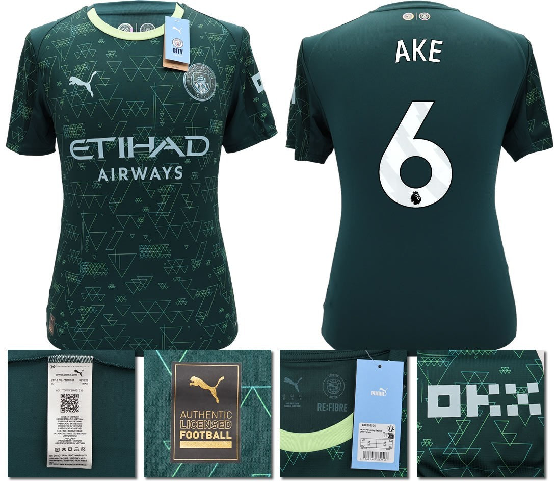 BNWT 2025 2026 MAN CITY PUMA 4TH AKE 6 FOOTBALL SHIRT