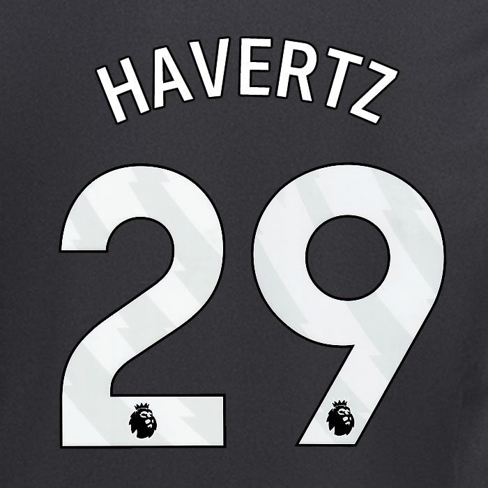 2024 2025 ARSENAL HAVERTZ 29 WHITE AWAY OFFICIAL PLAYER SIZE NAMESET