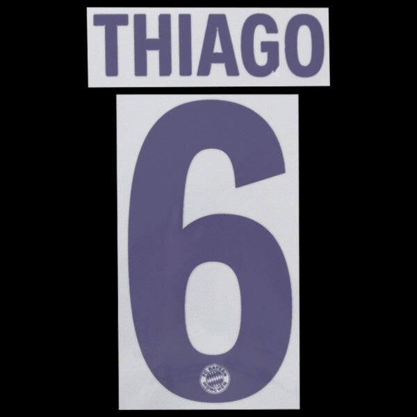 2018 2019 SPORTING ID THIAGO 6 BAYERN MUNICH AWAY BLUE PLAYER SIZE NAMESET