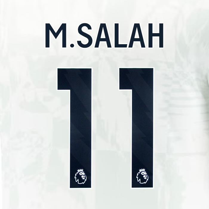 2024 2025 OFFICIAL LIVERPOOL M. SALAH 11 BLACK 3RD PLAYER SIZE NAMESET