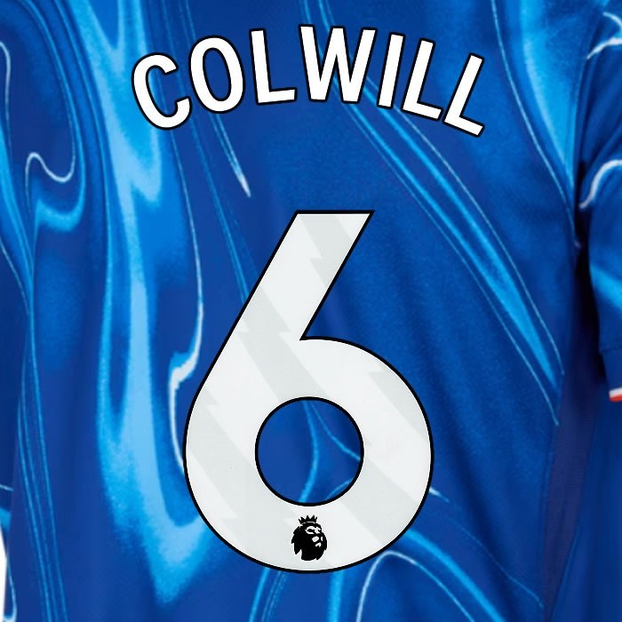 2024 2025 OFFICIAL CHELSEA COLWILL 6 WHITE HOME PLAYER SIZE NAMESET