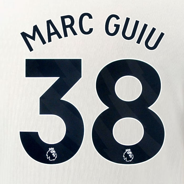 2025 2026 OFFICIAL CHELSEA MARC GUIU 38 BLACK AWAY PLAYER SIZE NAMESET