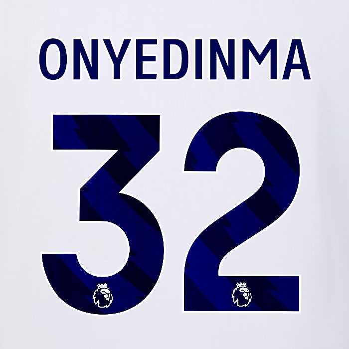2023 2024 LUTON TOWN OFFICIAL ONYEDINMA 32 BLUE AWAY PLAYER SIZE NAMESET