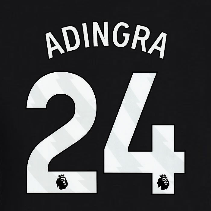 2023 2024 BRIGHTON ADINGRA 24 OFFICIAL WHITE AWAY PLAYER SIZE NAME SET