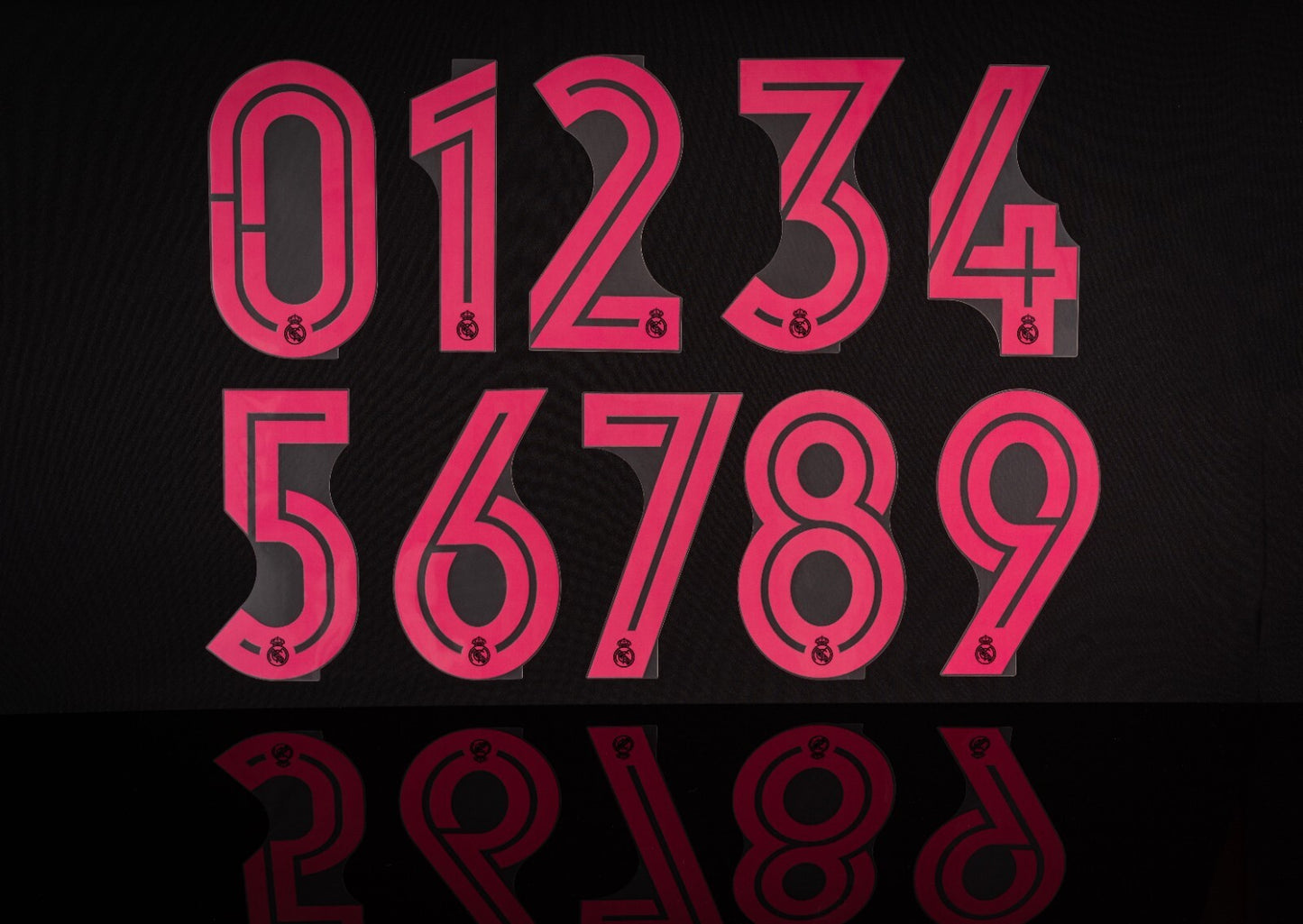 2020 2021 OFFICIAL AVERY DENNISON REAL MADRID 3RD PINK PLAYER SIZE NUMBERS 255mm