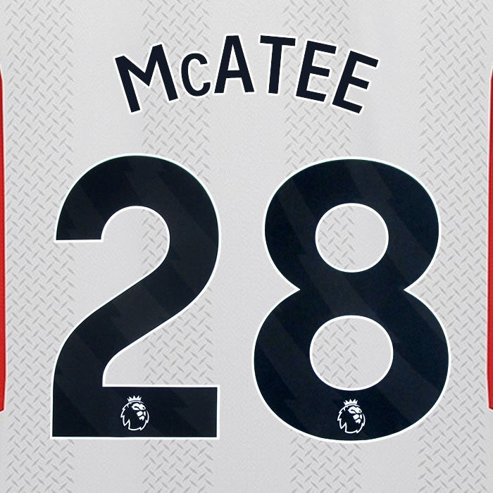 2023 2024 SHEFFIELD UNITED OFFICIAL McATEE 28 BLACK 3RD PLAYER SIZE NAMESET