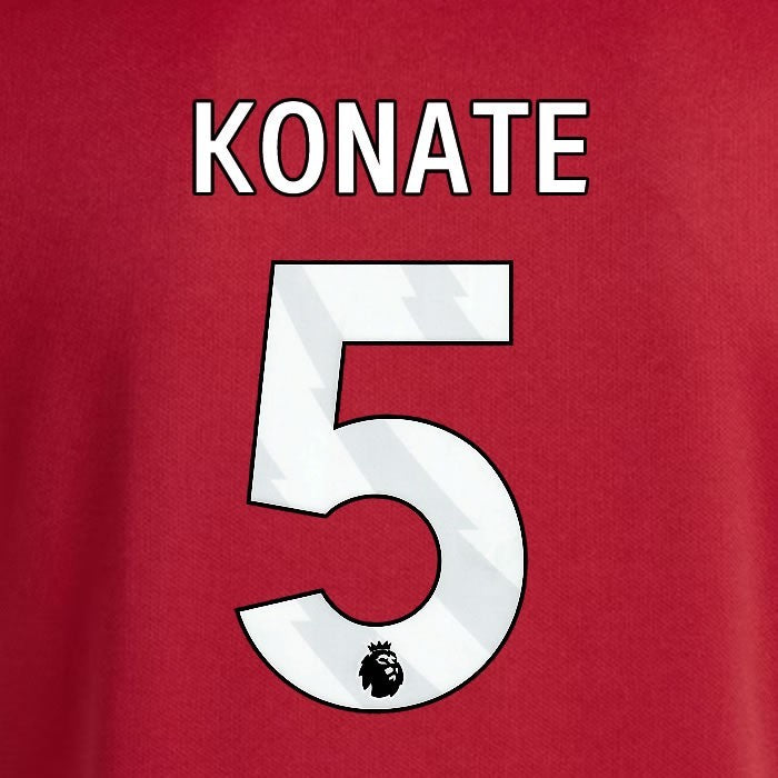 2025 2026 OFFICIAL LIVERPOOL KONATE 5 WHITE HOME PLAYER SIZE NAMESET