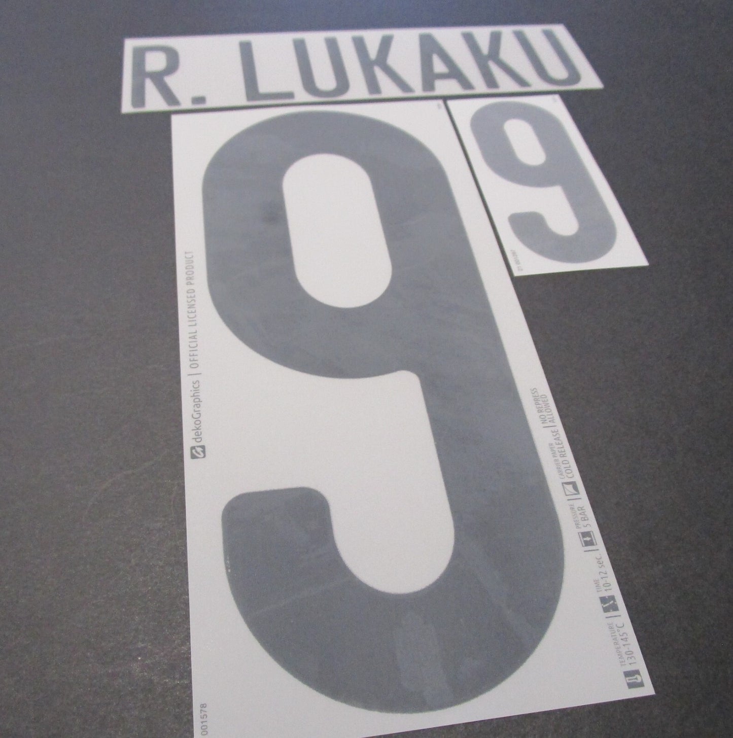 BELGIUM 2020 2021 OFFICIAL R. LUKAKU 9 AWAY BLACK PLAYER SIZE NAMESET