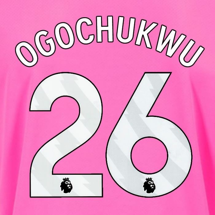 2024 2025 OFFICIAL SOUTHAMPTON OGOCHUKWU 26 WHITE 3RD PLAYER SIZE NAME SET