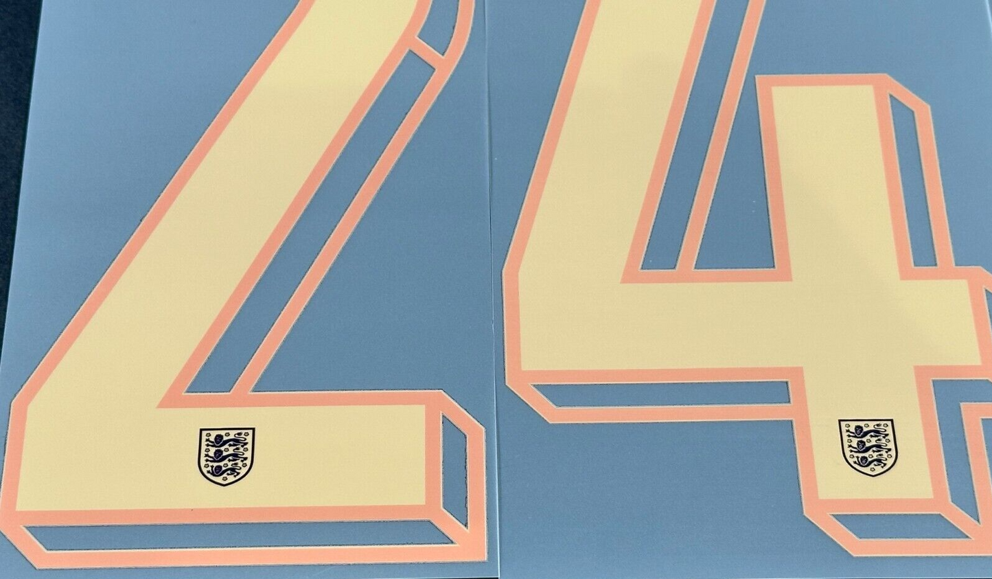 ENGLAND 2024-2025 OFFICIAL SPORTING ID PALMER 24 AWAY PLAYER SIZE NAME SET