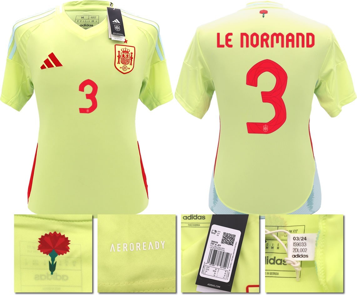 BNWT 2024 2025 SPAIN ADIDAS AWAY SHIRT LE NORMAND 3 MEN'S