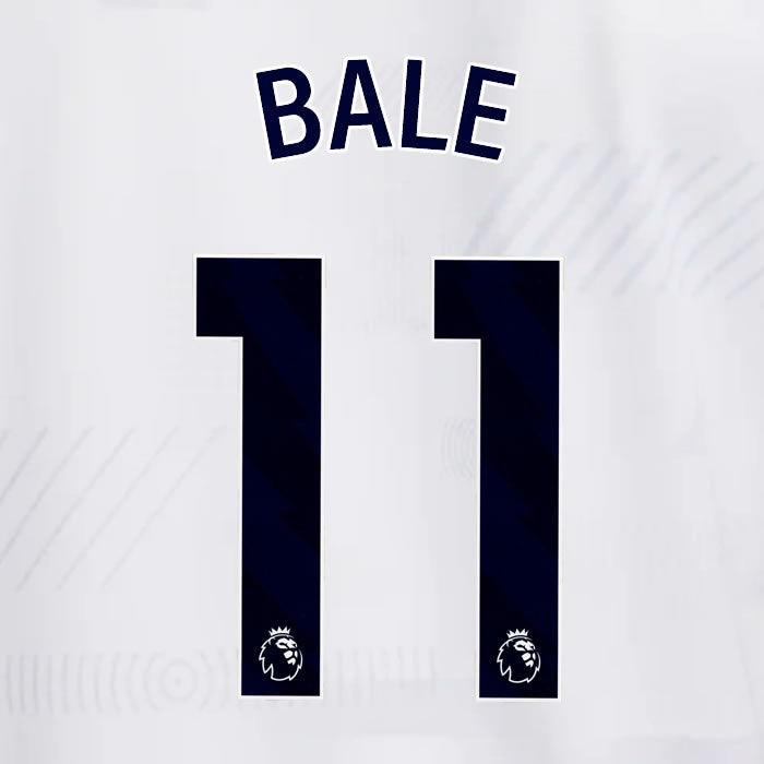 SPURS 2023 2024 BALE 11 BLUE HOME PLAYER SIZE NAME SET