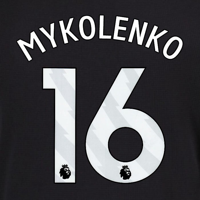 2025 2026 EVERTON MYKOLENKO 16 OFFICIAL WHITE 3RD PLAYER SIZE NAMESET