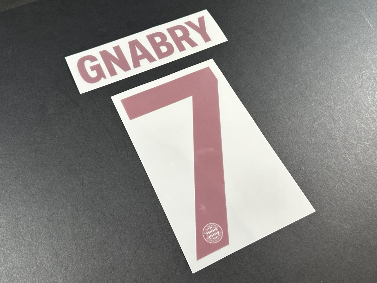 2024 2025 OFFICIAL BAYERN GNABRY 7 THIRD 3RD UCL RED PLAYER SIZE NAMESET
