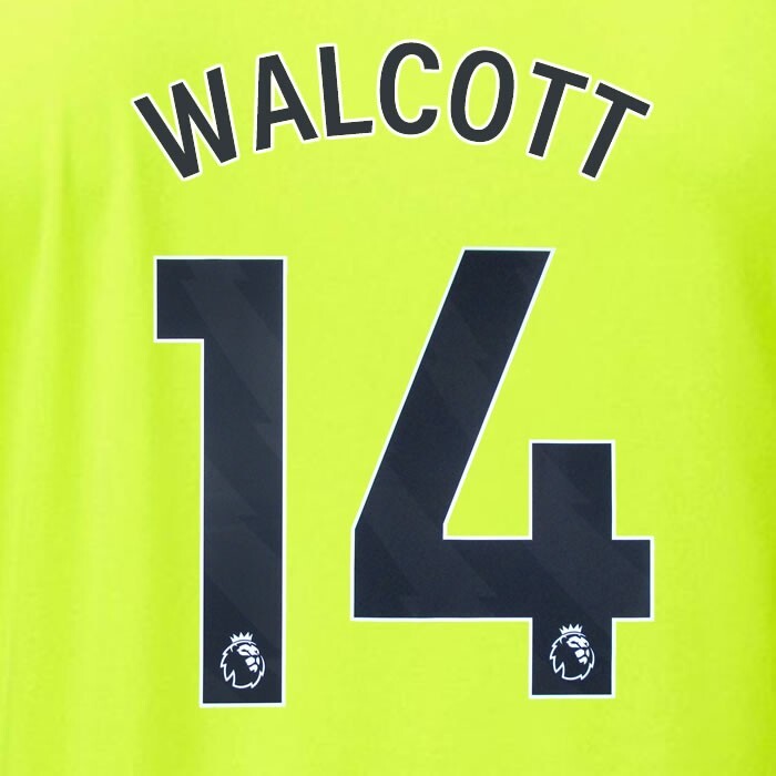 ARSENAL 2023/24 WALCOTT 14 OFFICIAL AVERY DENNISON BLACK PLAYER SIZE NAME SET