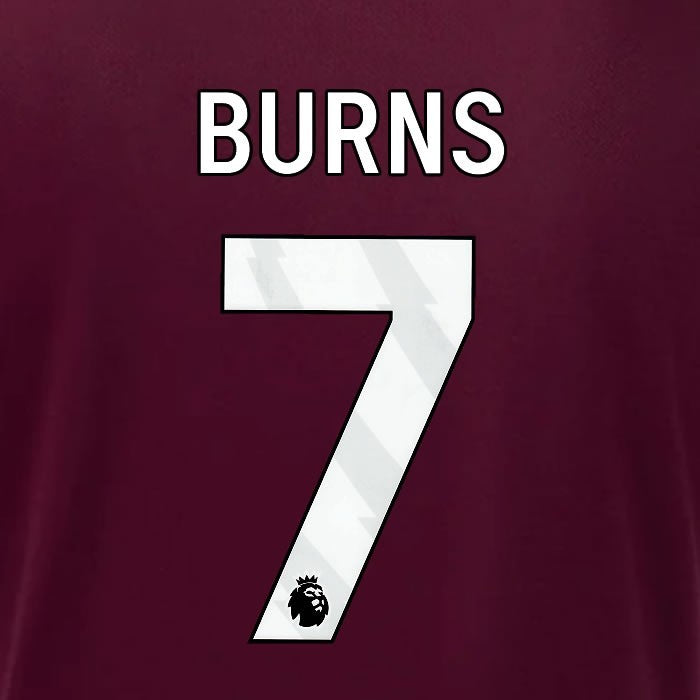 2024 2025 OFFICIAL IPSWICH TOWN BURNS 7 WHITE AWAY PLAYER SIZE NAME SET