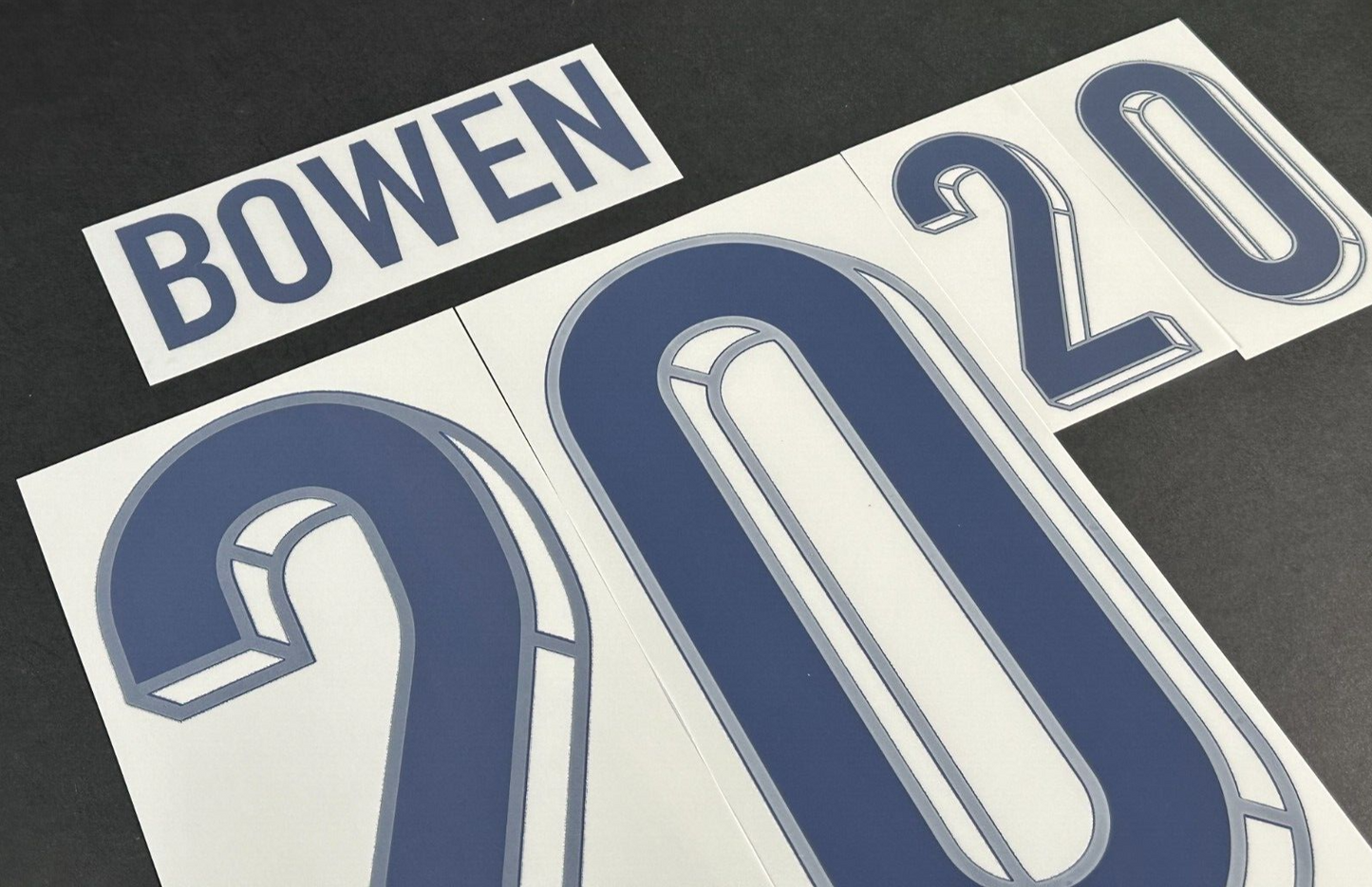 ENGLAND 2024-2025 OFFICIAL SPORTING ID BOWEN 20 HOME PLAYER SIZE NAME SET