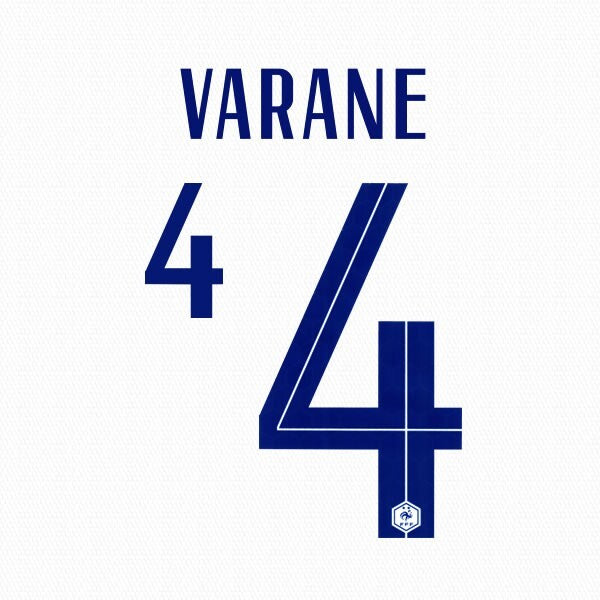 FRANCE 2020 2021 OFFICIAL VARANE 4 AWAY PLAYER SIZE NAMESET