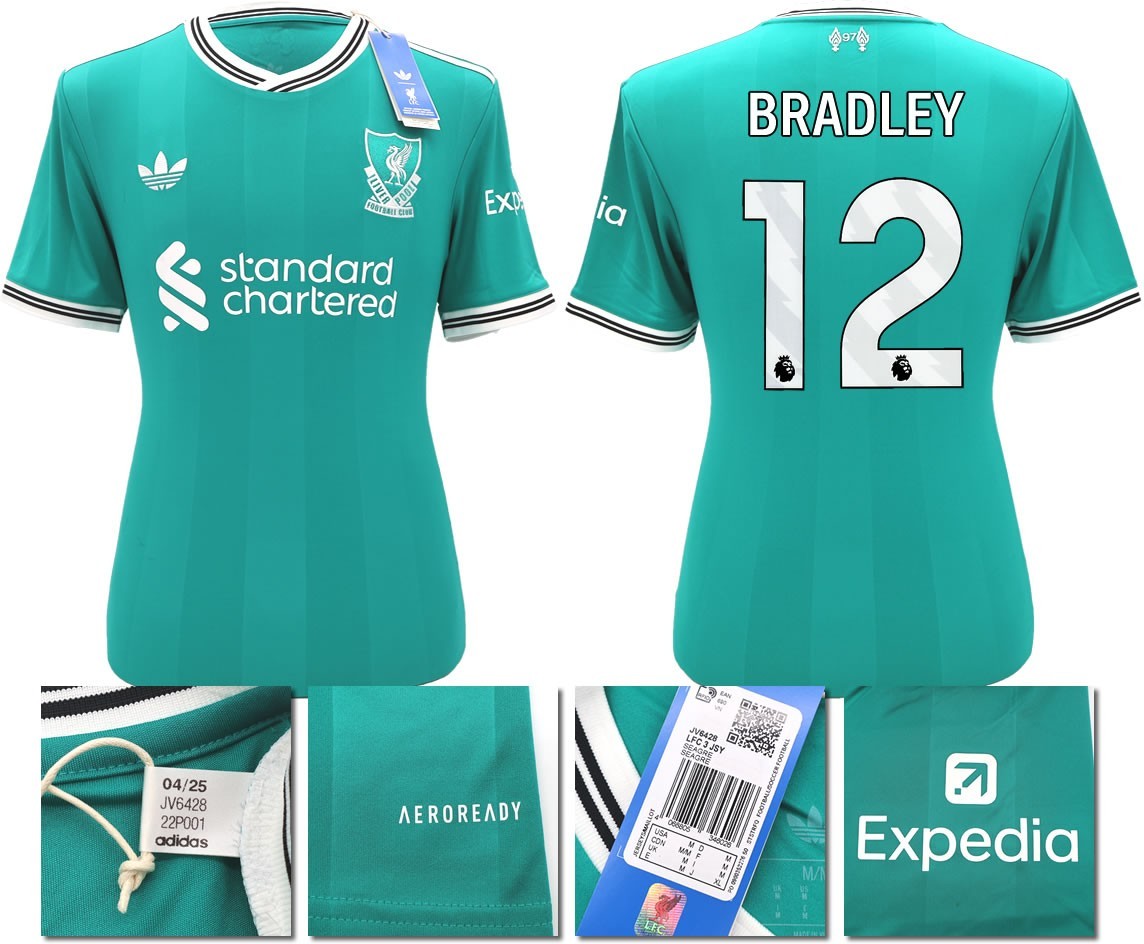 BNWT 2025 2026 LIVERPOOL ADIDAS 3RD SHIRT BRADLEY 12