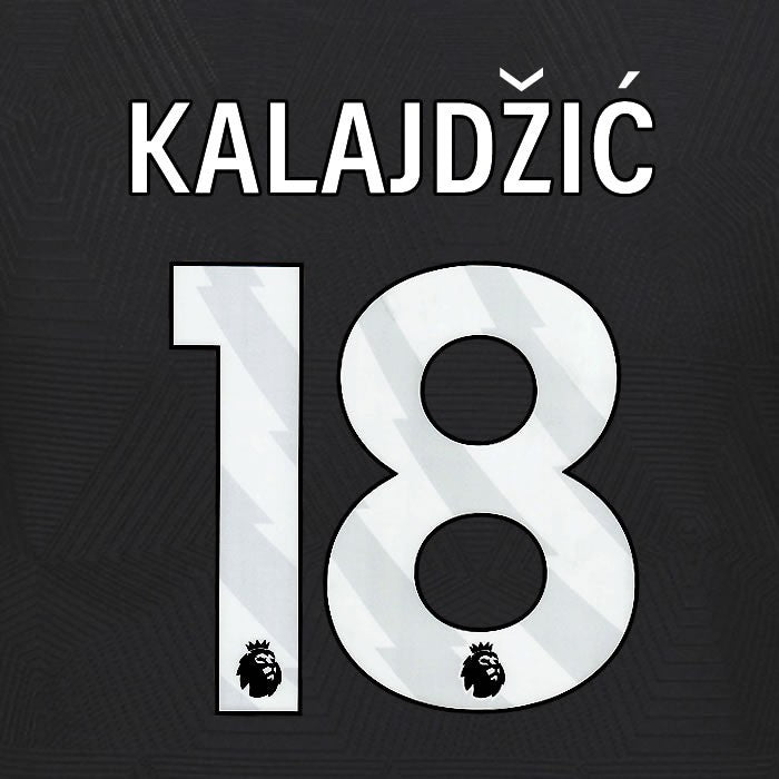 2024 2025 WOLVES AWAY WHITE KALAJDZIC 18 OFFICIAL PLAYER SIZE NAMESET