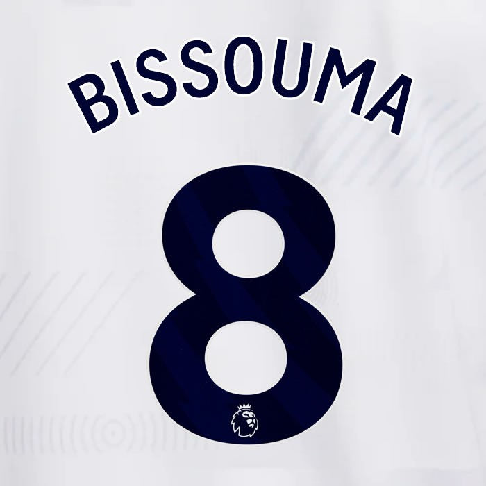 SPURS 2023 2024 BISSOUMA 8 BLUE HOME PLAYER SIZE NAME SET