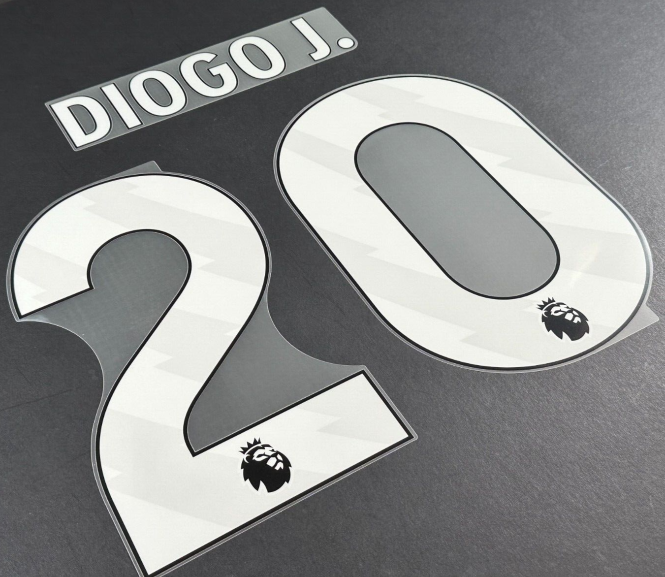 LIVERPOOL 2025/26 DIOGO J. 20 OFFICIAL AVERY DENNISON WHITE PLAYER SIZE NAME SET