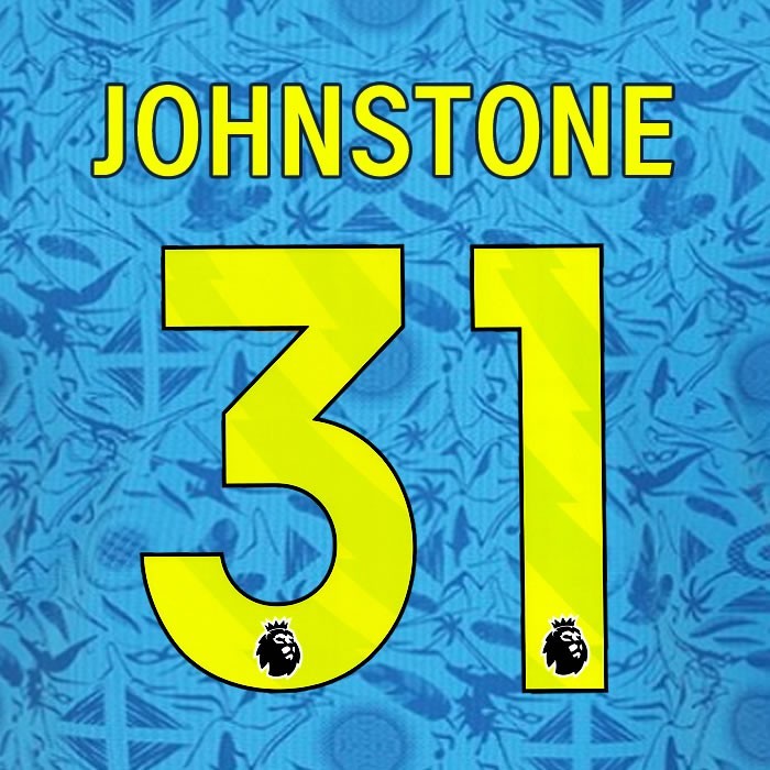 2025 2026 WOLVES 3RD YELLOW JOHNSTONE 31 OFFICIAL PLAYER SIZE NAMESET
