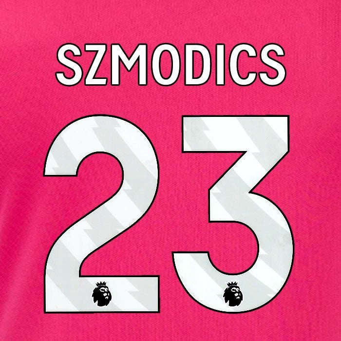 2024 2025 OFFICIAL IPSWICH TOWN SZMODICS 23 WHITE 3RD PLAYER SIZE NAME SET
