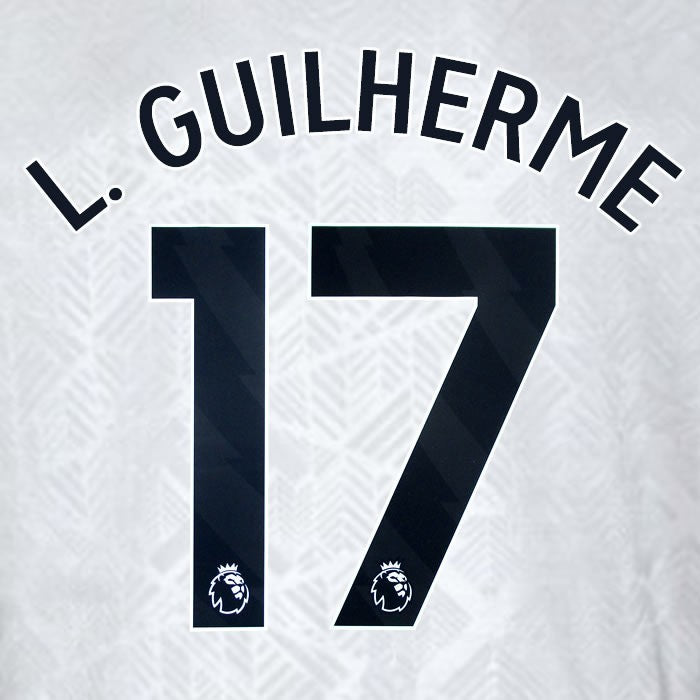 2024 2025 WEST HAM L GUILHERME 17 OFFICIAL 3RD BLACK PLAYER SIZE NAMESET