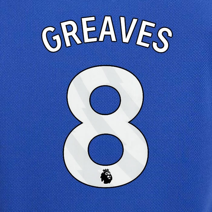 2023 2024 OFFICIAL CHELSEA GREAVES 8 WHITE HOME PLAYER SIZE NAMESET