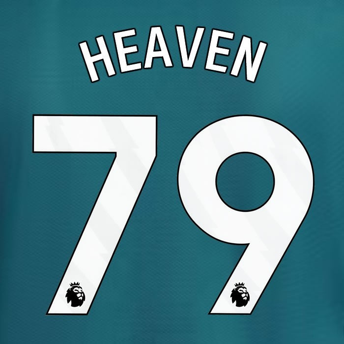 2023 2024 ARSENAL HEAVEN 79 WHITE 3RD OFFICIAL PLAYER SIZE NAME SET
