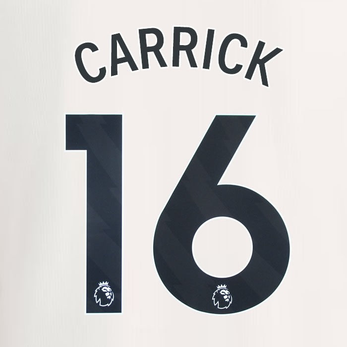2023 2024 MANCHESTER UNITED CARRICK 16 3rd BLACK PLAYER SIZE NAMESET
