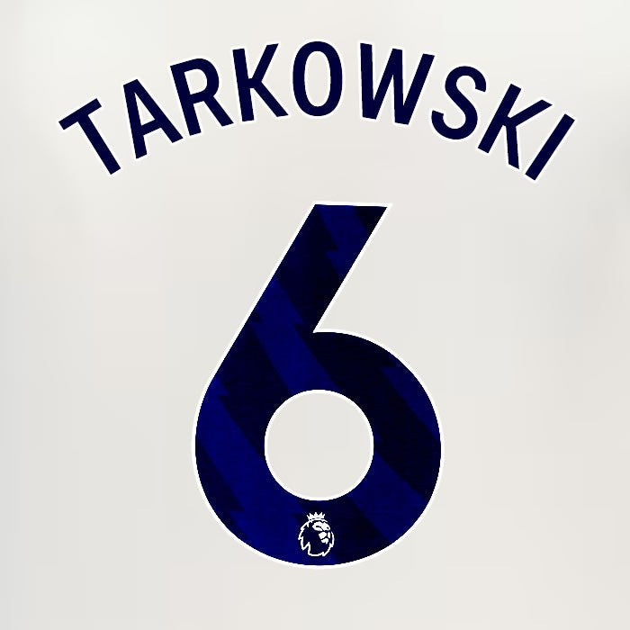 2024 2025 EVERTON TARKOWSKI 6 OFFICIAL BLUE 3RD PLAYER SIZE NAMESET