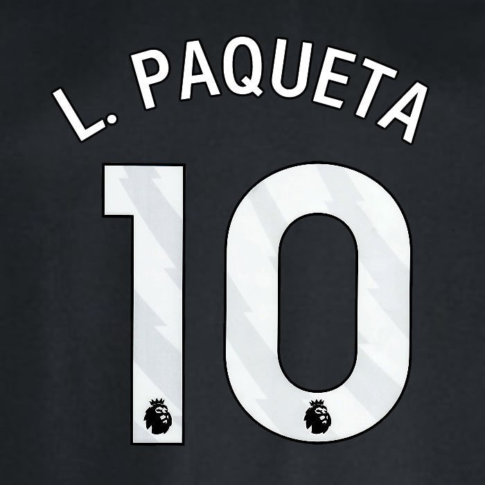 2024 2025 WEST HAM L. PAQUETA 10 OFFICIAL WHITE AWAY PLAYER SIZE NAMESET