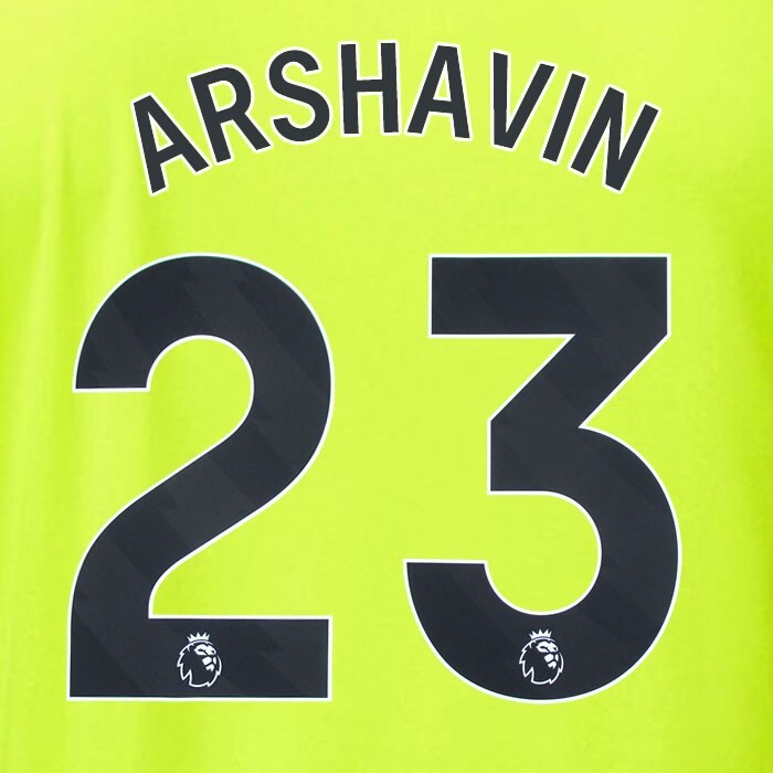 ARSENAL 2023/24 ARSHAVIN 23 OFFICIAL AVERY DENNISON BLACK PLAYER SIZE NAME SET